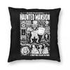 Haunted Mansion Spooky Show Square Pillowcase Polyester Linen Velvet Pattern Zip Decorative Pillow Case Bed Cushion Case