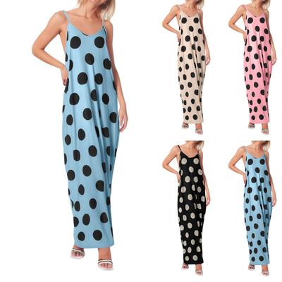 Женское модное платье-комбинация без рукавов с принтом