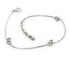 [L0080] - White 'Butterfly' Silver Bracelet