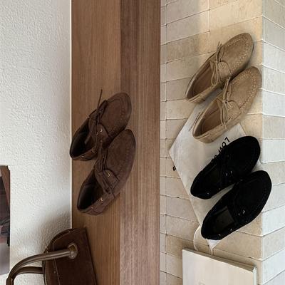 Весна 2025 новые матовые кожаные лоферы на мягкой подошве с бантом, универсальный ретро-стиль, туфли-одинарки с квадратным носком