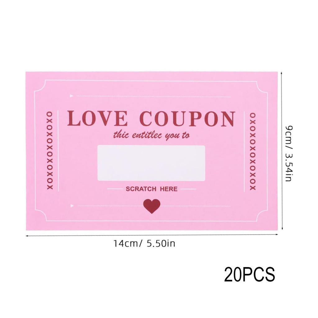 Scratch Off Love Coupons For Couples 20 Pack Valentine S Day Gift Cards Romantic DIY Coupon Book With Scratchable Coating