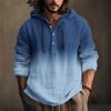 Printed Men's Cotton And Linen Shirt Hooded Long-sleeved Hooded Spring And Summer Casual Daily Wear