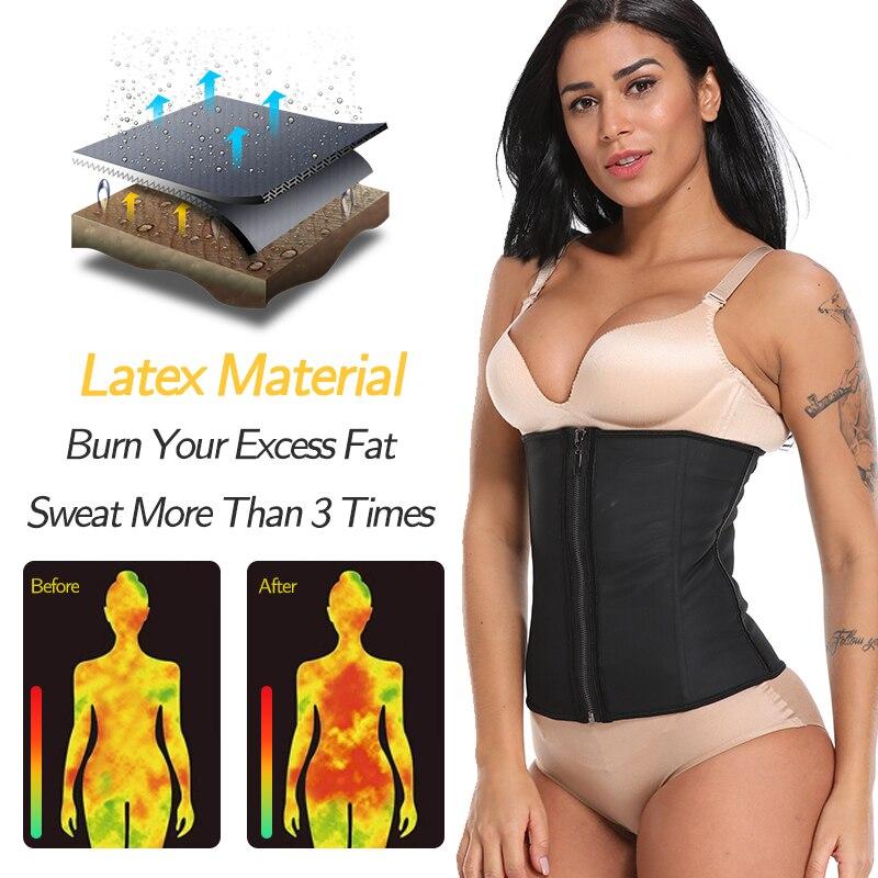 Latex Waist Trainer Cincher Corset for Women Weight Loss Shaper Belly Trimmer Belt Sauna Sweat Girdle Slimming Modeling Straps