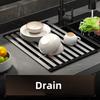 Сворачивающаяся сушилка для посуды Сушилка над раковиной Крышка для раковины Кухонные аксессуары Гаджет Многоцелевой органайзер Складная Нерж