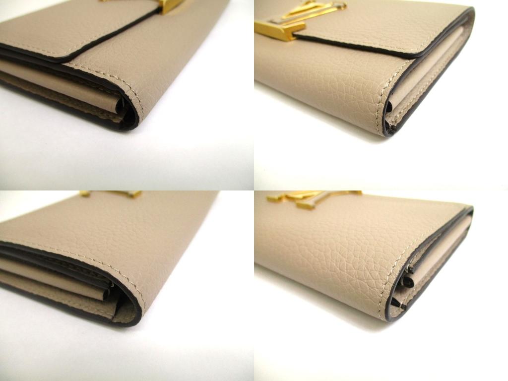 Authentic LOUIS VUITTON Pebble Tourillon Leather Capucines Wallet #a599 Refurbished