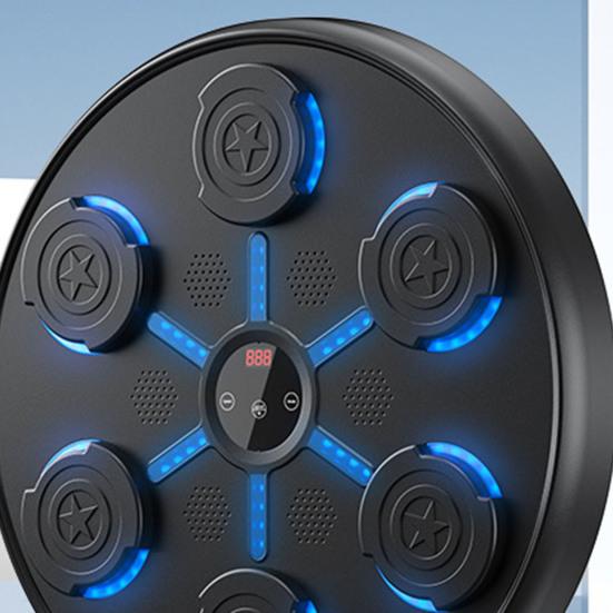 Умная музыкальная боксерская мишень, совместимая с Bluetooth 5.0, настенная боксерская тренировочная машина со светодиодным дисплеем и 9 режимами работы.