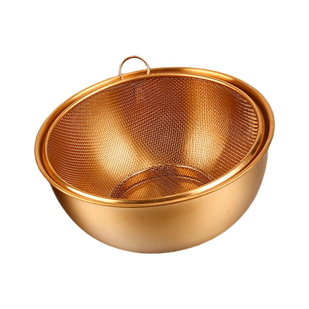 Дуршлаг из нержавеющей стали с миской для смешивания, многофункциональная кухонная корзина для мытья овощей, фруктов или слива макарон.