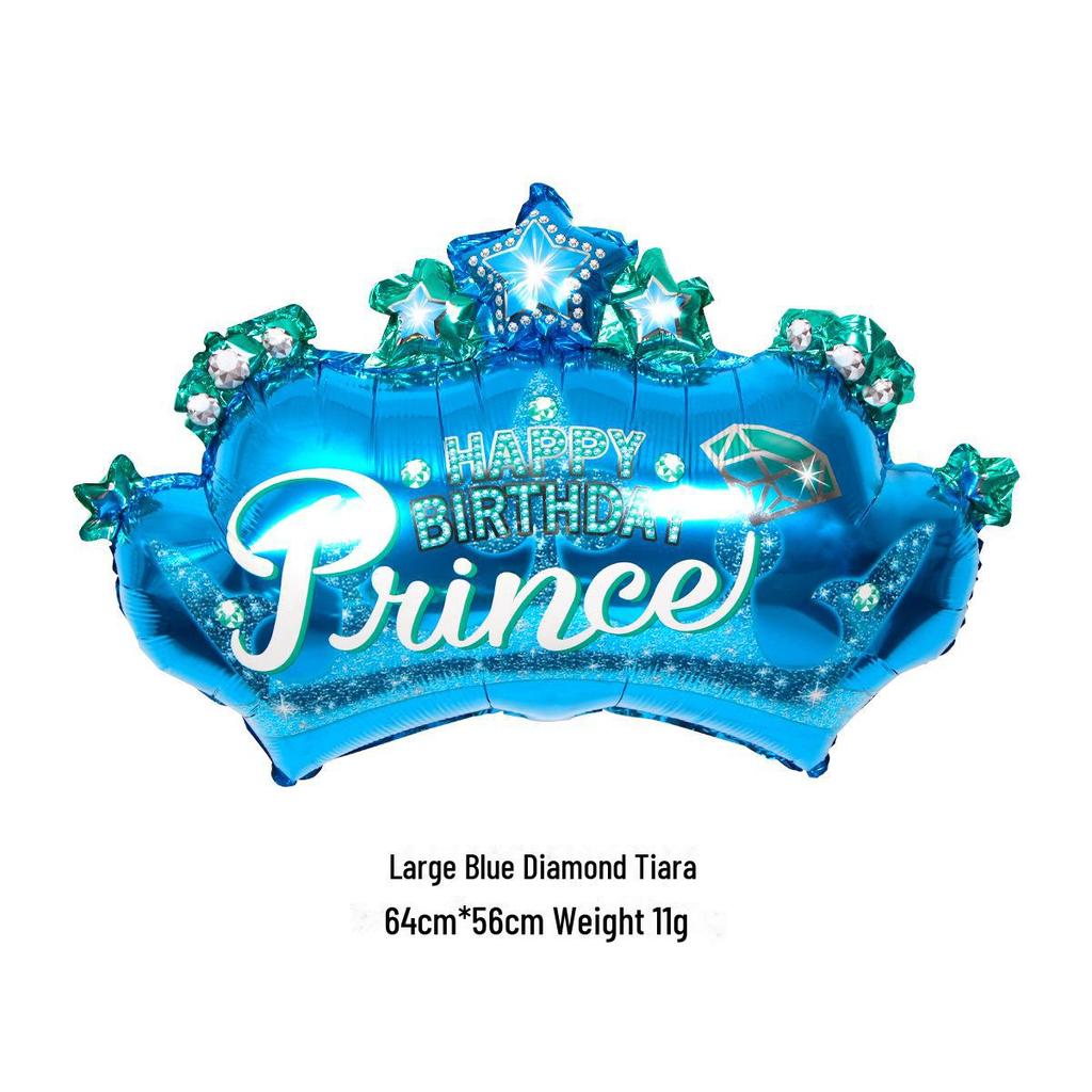 Набор воздушных шаров «Золотая корона» — большого, среднего и маленького размера для украшения дня рождения