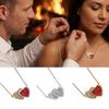 Magnetic Love Heart Pendant Necklace Rhinestone Heart Necklace  Valentine's Day Gift
