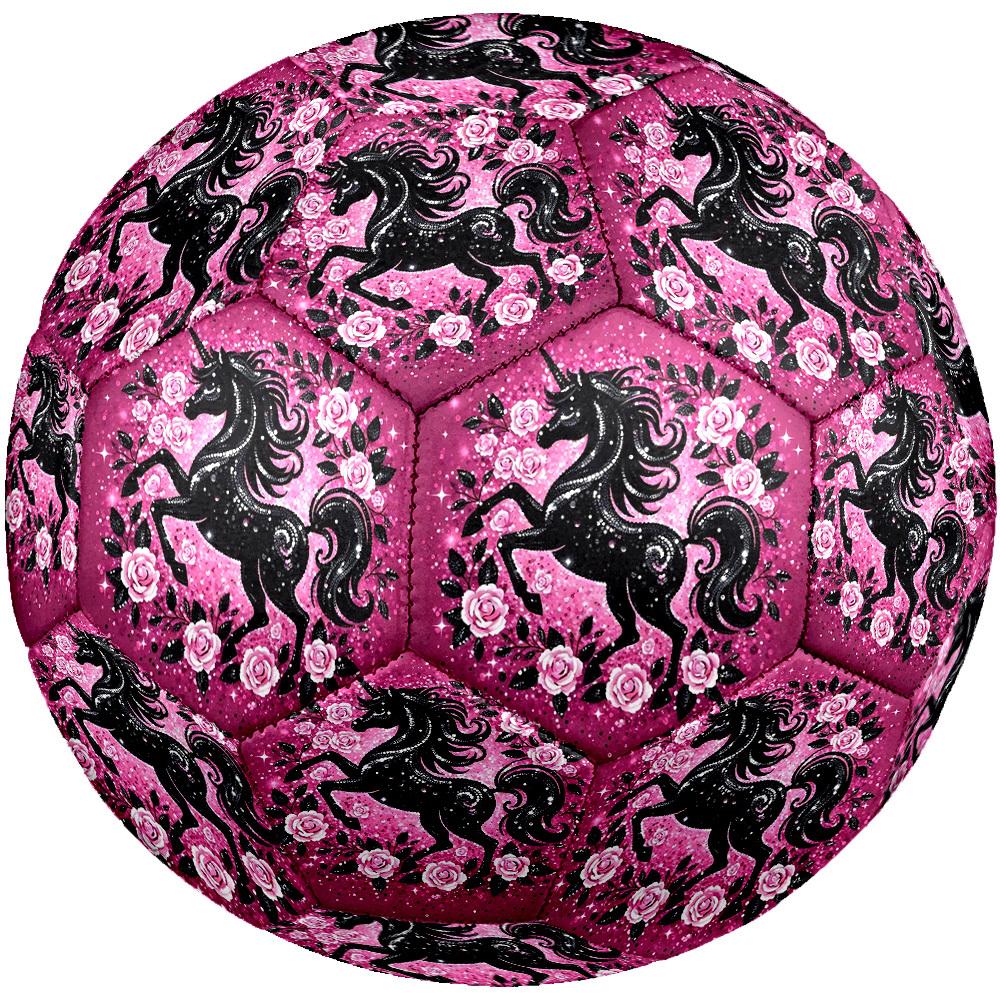 1pc Unicorn Sparkle Garden Theme Soccer Ball Football, Size 5, Lightweight PVC, Outdoor Training Soccer Ball,Gift c6513