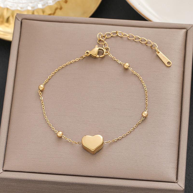 Женский модный браслет из титановой стали: Элегантный японский и корейский дизайн, Нержавеющая сталь с защитой от выцветания, Универсальные ювелирные изделия.