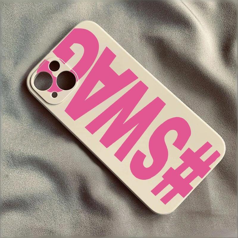Английские буквы SWAG Чехол для телефона Для iPhone 17 16 15 11 12 14 13 Pro Max Mini XS XR 7 Plus 17E Ударопрочный силиконовый чехол Fundas