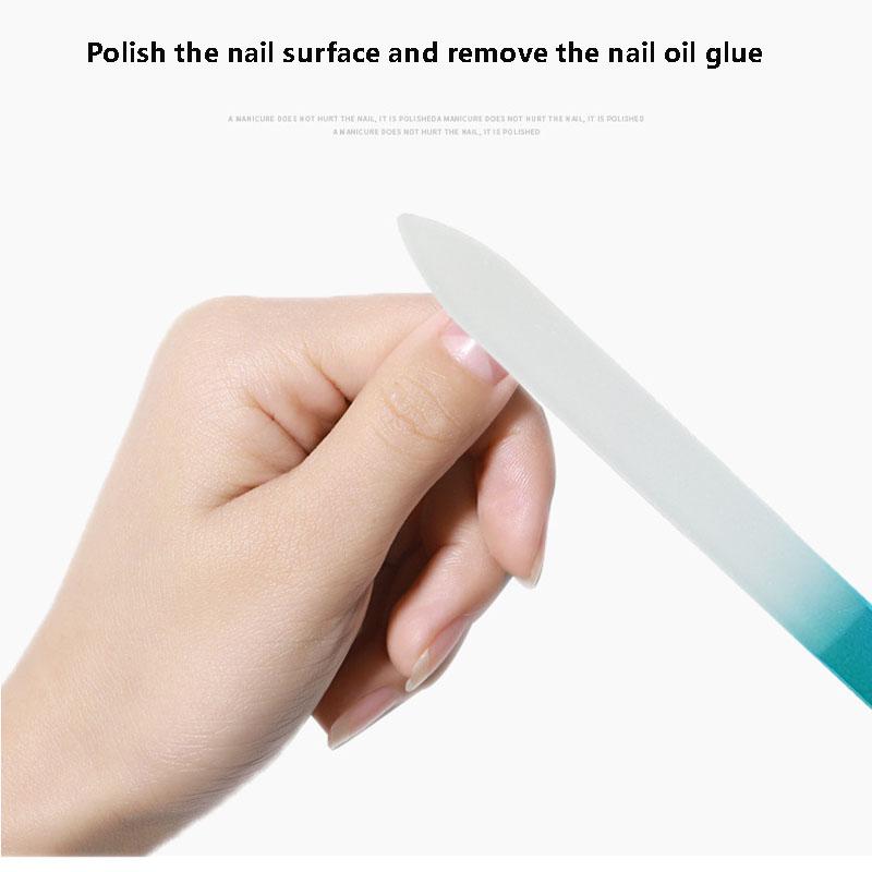 Стеклянная пилочка для ногтей с футляром, полированные инструменты для маникюра, профессиональная салонная полировка, шлифовка, хрустальная пилочка для ногтей, инструменты для дизайна ногтей