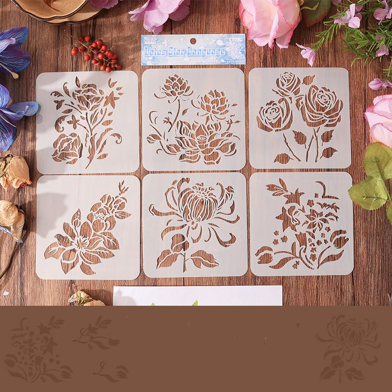 6 шт./набор DIY Decor Tree Series Scrapbook трафареты ретро эстетика журнальный рисунок шаблон картины школьные принадлежности для школьников