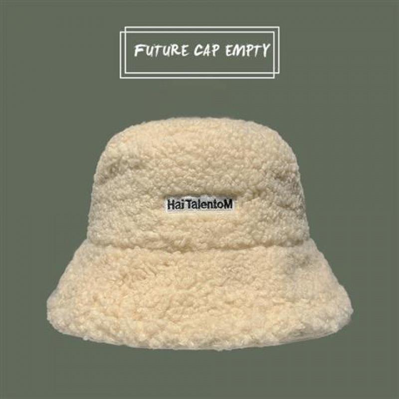 Faux Fur Winter Bucket Hat Women Korean Thickened Warm Wool Hats Bob LADY Panama Outdoor Hiking Fisherman Hat