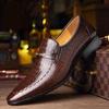 Men Leather Shoes New Style Luxury Crocodile Pattern Men Business Formal Shoes Casual Social Shoes Men Wedding Shoes