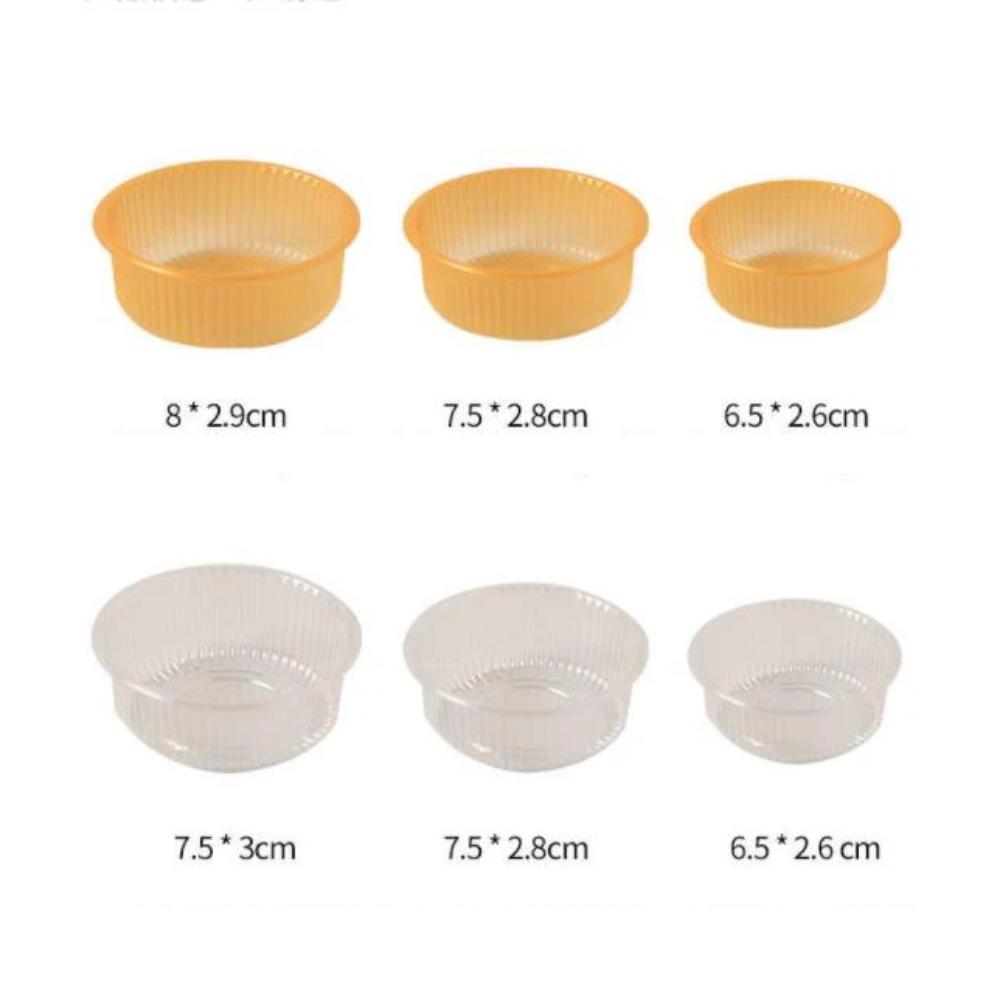 100pcs Round Mooncake Inner Tray Plastic Moon Cake Holder Mid-Autumn Festival