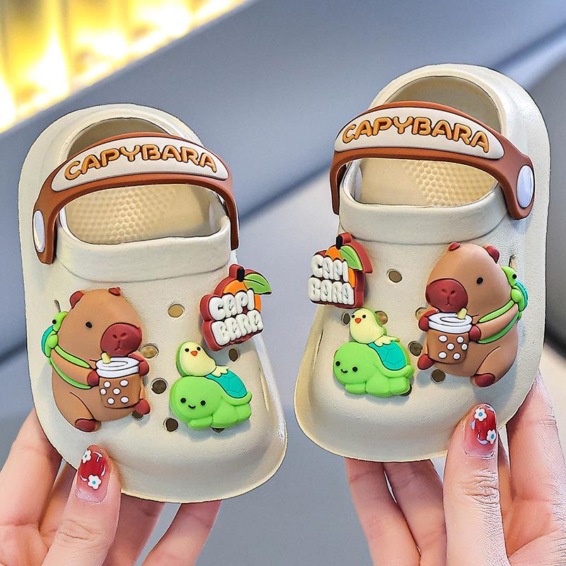Тапочки Baotou Cave для детей, нескользящие, с мягкой подошвой, для мальчиков и девочек, детские сандалии, летние тапочки