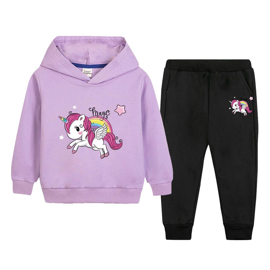 Комплекты детской модной одежды: толстовка со штанами, спортивный костюм, толстовка с капюшоном для девочек, комплект из 2 предметов, повседневная одежда для бега