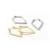 Geometric Rhombus Hoop Earrings For Women High-end Fashion Personalized Temperament Versatile New Earrings Jewelry Gifts
