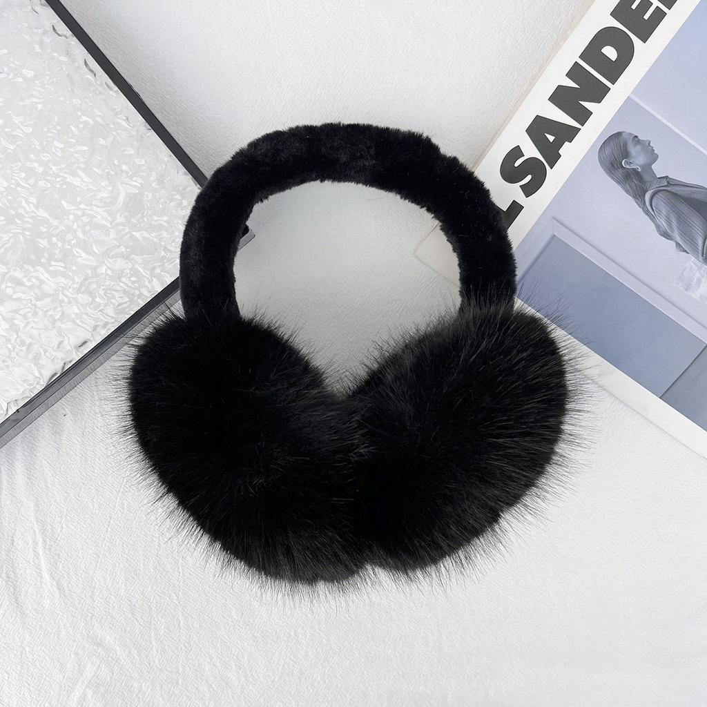 Cute Plush Fur Headphones Women Winter Warm Earmuffs Soft Cashmere Solid Fur Earplugs Fashion Unisex Ear Cover Outdoor Supplies