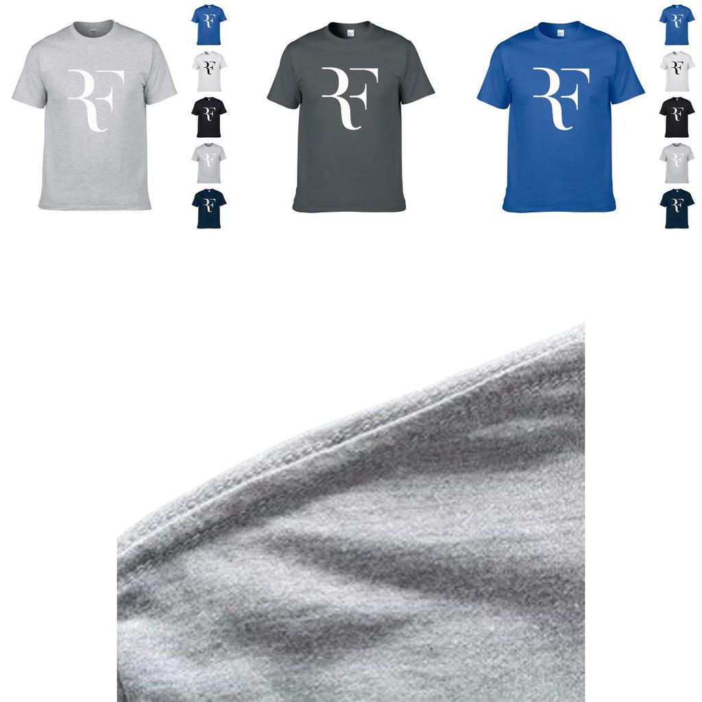 Мужская футболка Roger Federer Модная футболка Хлопковая Летняя Классическая Футболка с принтом Топы