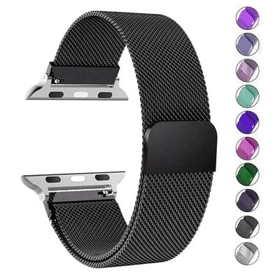 Миланский ремешок для Apple Watch Band 49 мм, 45 мм, 44 мм, 42 мм, 41 мм, 40 мм, 38 мм, 49, 44 мм, браслет iWatch Series 9, 3, 6, 5 SE 7, 8 Ultra 2, ремешок