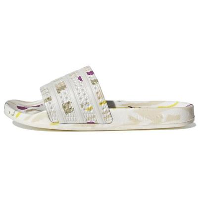 Thebe Magugu x Adilette Slide Abstract Женские кроссовки Белый Облачно-белый Основной черный GX2073