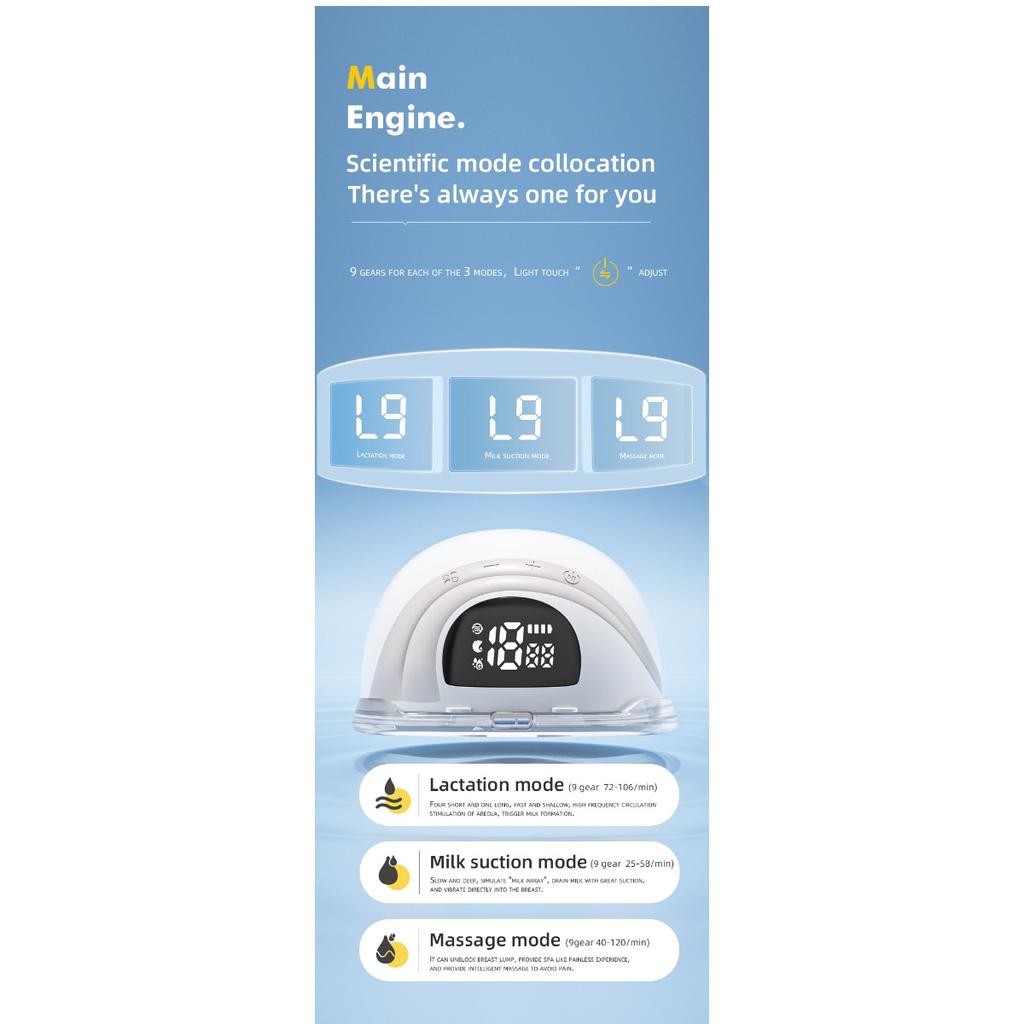 Medile Носимая электрическая молокоотсос Hand-free Невидимый многофункциональный портативный молокоотсос Товары для матерей и младенцев