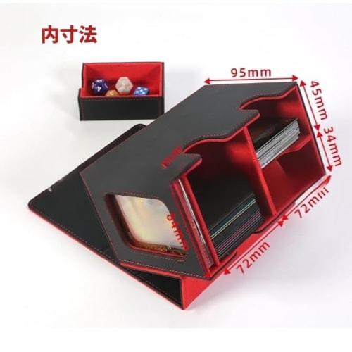 Deck Case, Trading Card Case, Card Display Window, Dice Organizer, Holds 200 Cards, Includes 2 Dividers, 1 Magnetic Loader, and 100 Clear Card Films,