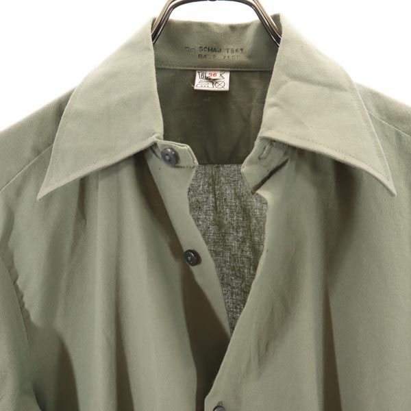 Vintage 60s Long Sleeve Euro Work Shirt 36 Khaki Men's Used