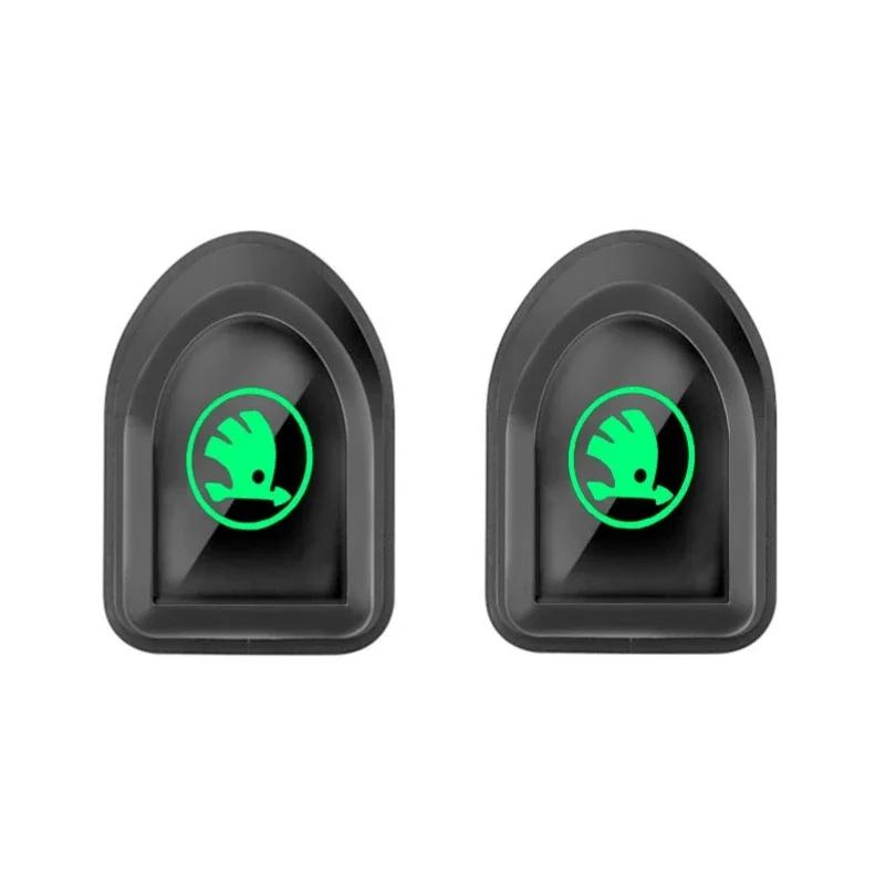 WMZW4 2/4pcs Car Seat Back Portable Luminous Hanging Hook for Skoda Octavia Yeti Rapid Superb Fabia Kodiaq Karoq Vision Roomster Scala