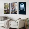 1 шт. Самоклеящийся художественный постер Horizon Zero Dawn Game, водонепроницаемая бумажная наклейка для декора стен кофейни, бара