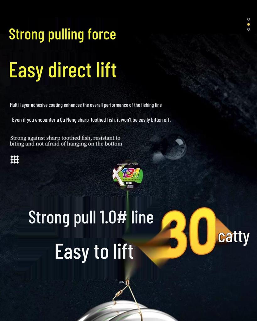 Новая 10-метровая плетёная леска 12+1 нить: Супергладкая, прочная, однотонная леска для ловли на приманку черного басса