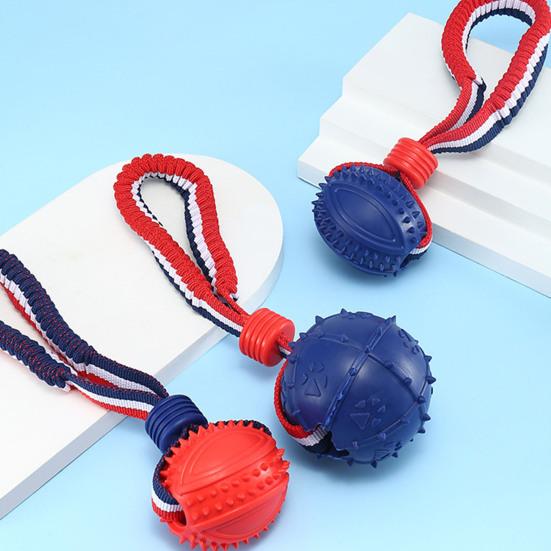 Dog Chew Ball Toy for Aggressive Chewers Embossed Texture Interactive Fetch Bouncy Ball Toy for Large Medium Small Dogs