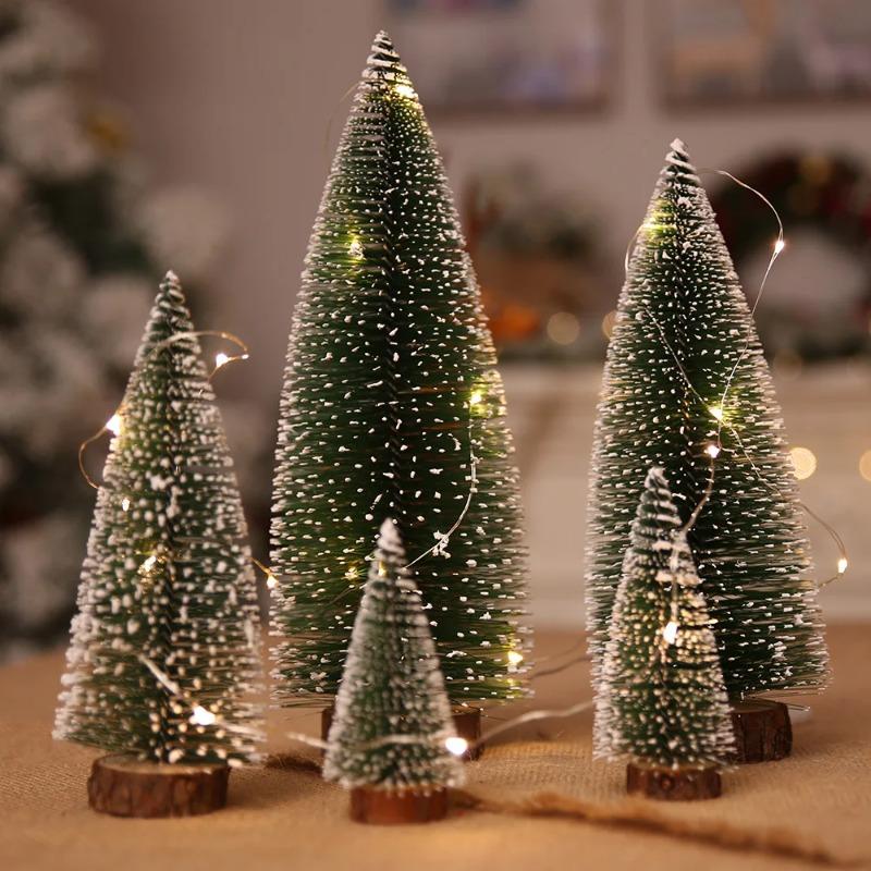 1PCS 6/8/10/15cm Christmas Tree New Year's Decoration Products Mini Christmas Tree Fake Pine Tree Christmas Decoration