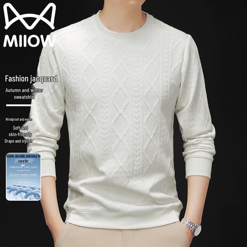 Miiow Men's Casual Crewneck Pullover Sweatshirt