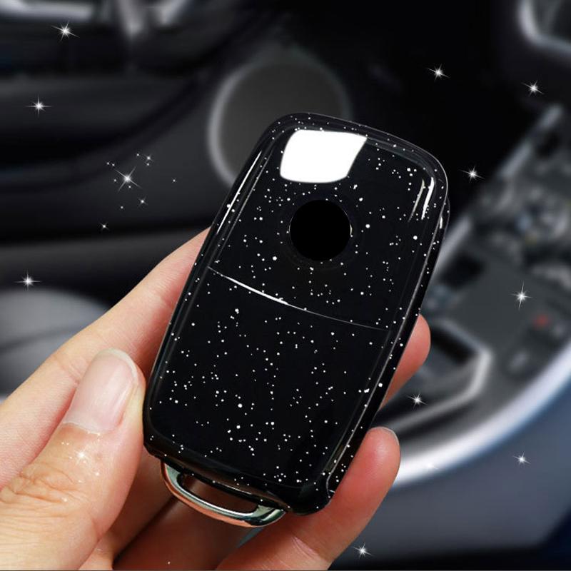 Автомобильный чехол-сумка для брелока ТПУ Прозрачный корпус брелока Подходит для Vw Volkswagen Polo Tiguan Passat Golf Jetta Lavida Skoda Octavia Аксессуар
