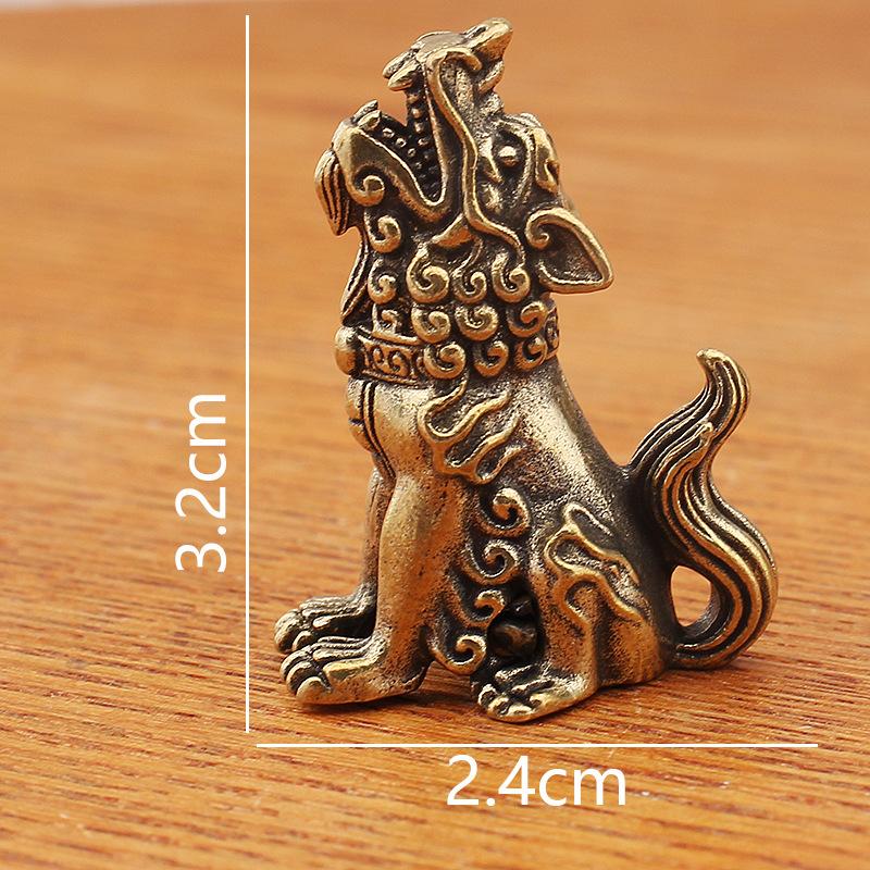 Nine Sons Of The Dragon - Vintage Solid Brass Accessories And Hanging Ornaments, Yazi And Taotie Desktop Decorations AndToys, Brass Crafts