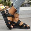 Summer Fashion New Sandals for Women Comfortable Thick Bottom Non Slip Buckle Casual Beach Sandals