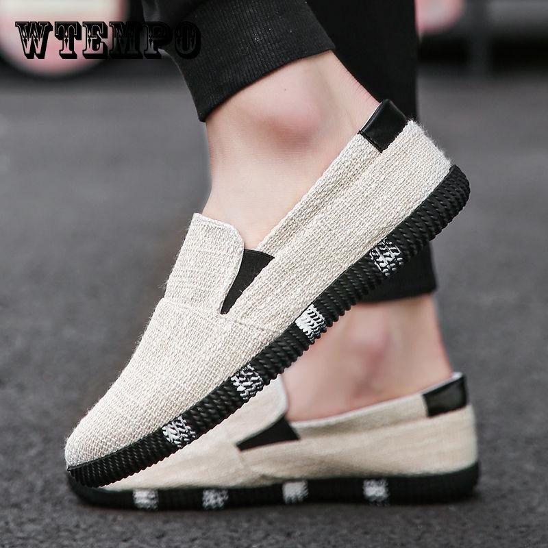 Summer Linen Canvas Shoes Casual Lazy Breathable Sneakers