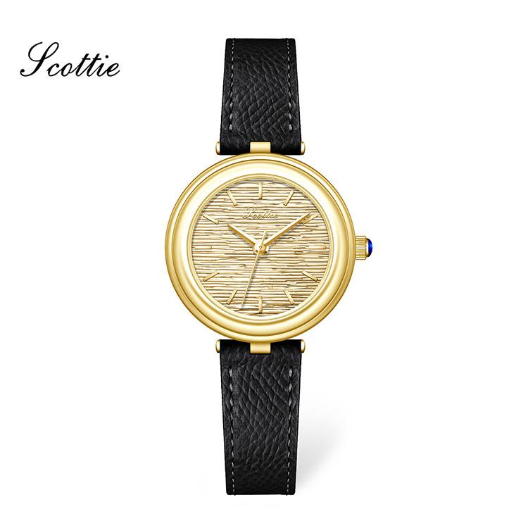 Belt Women's Watch Compact Watch 9725 Gold Retro Feeling