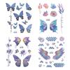 Face Flowers Tattoo Stickers Wings Fake Tattoo Temporary Tattoos Butterfly Tattoo Stickers