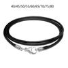 2mm Black Leathers Cord with Lobster Clasp for Necklace Pendant Bracelet Braided String Rope Jewelry Making DIY Crafts