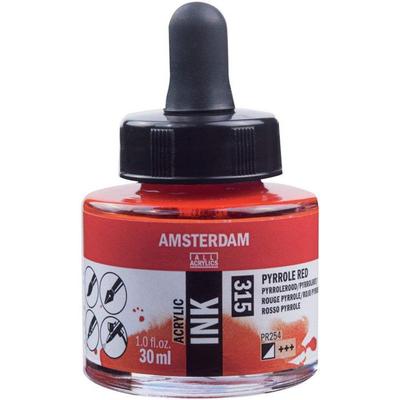 Флакон акриловых чернил Acrylic Ink Amsterdam 30 мл пиррольный красный