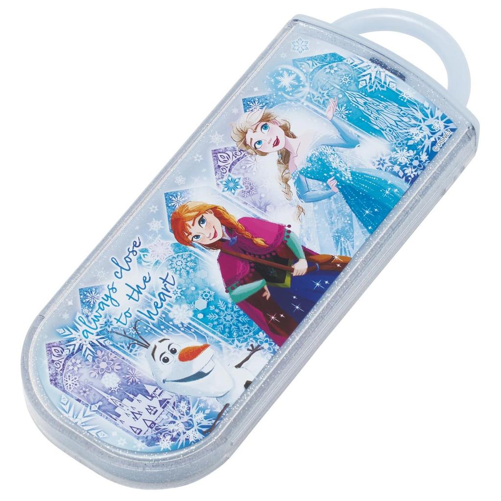 Skater Cutlery Set for Children - Lunch Box Set, Chopsticks, Spoon, Fork, Made in Japan, Slide-Type, Name Sticker Included, Antibacterial, Trio Set