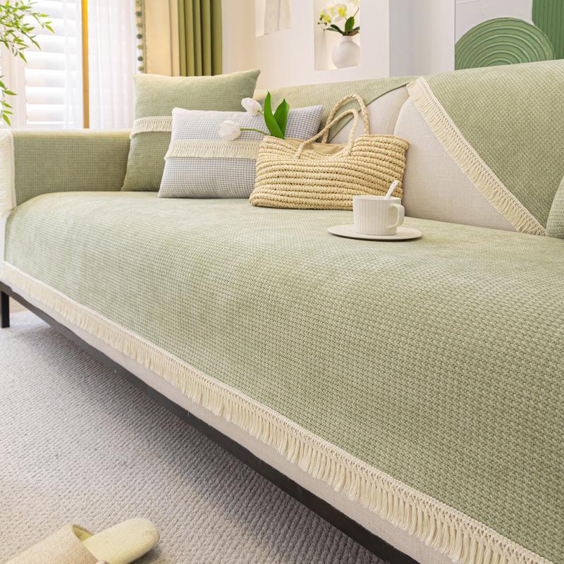 Подушка для дивана из синели, универсальная нескользящая подушка Four Seasons, новый свежий чехол для дивана, ткань с защитой от царапин