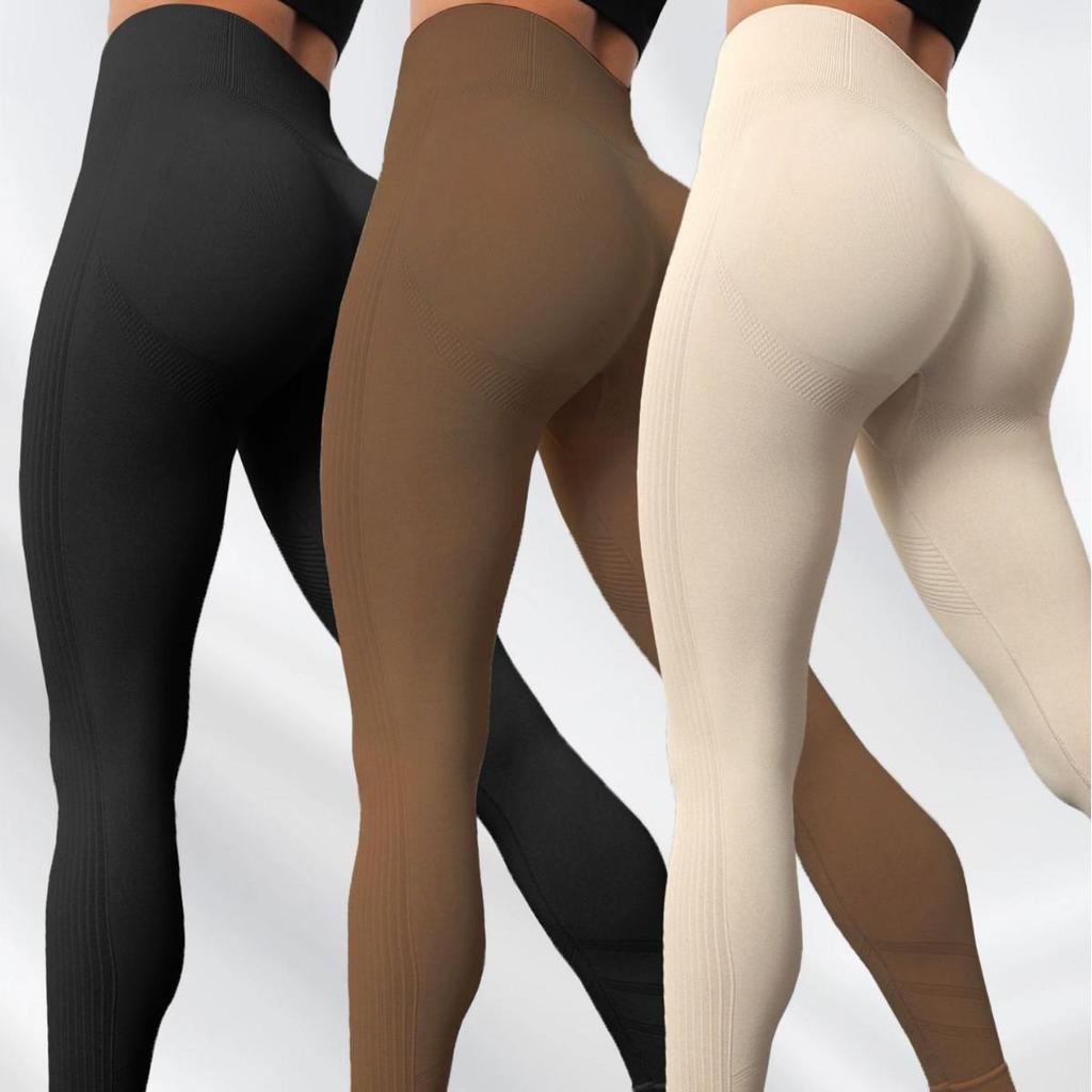 Seamless Knitted Hip-Lifting Silky Outdoor Sports Yoga Pants