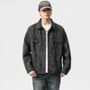 American High Street Retro Black Denim Jacket Men'S Loose Large Size Heavy Jacket Top Trend