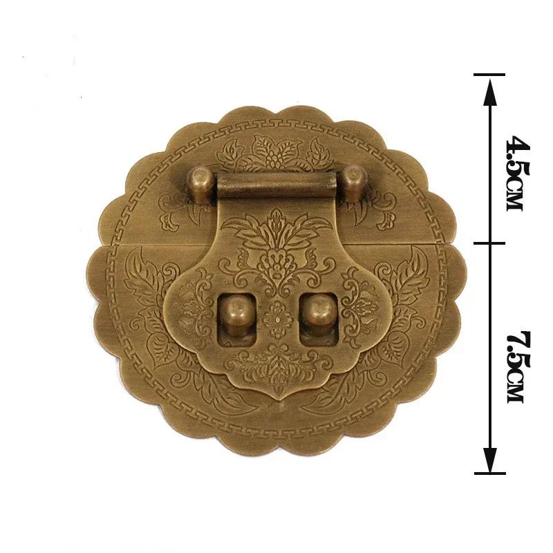 Ретро антикварный латунный замок пряжка шкатулка для мебели пряжка для ювелирных изделий сундук шкатулка из чистой меди пряжка для чемодана клип застежка защелка застежка